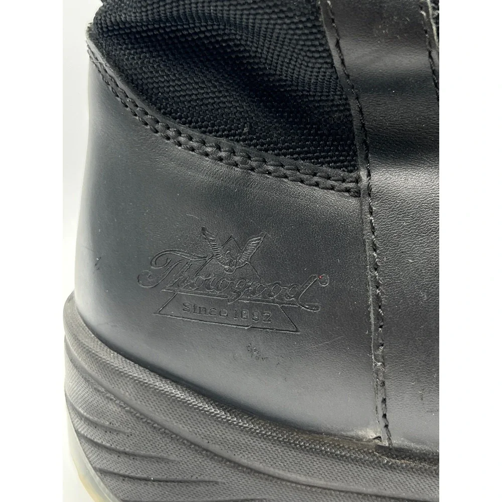 Thorogood Mens Station Boots Black Leather 834-6006 Western Size 10W